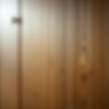 Close-up of Koçtaş wooden panel detailing and texture