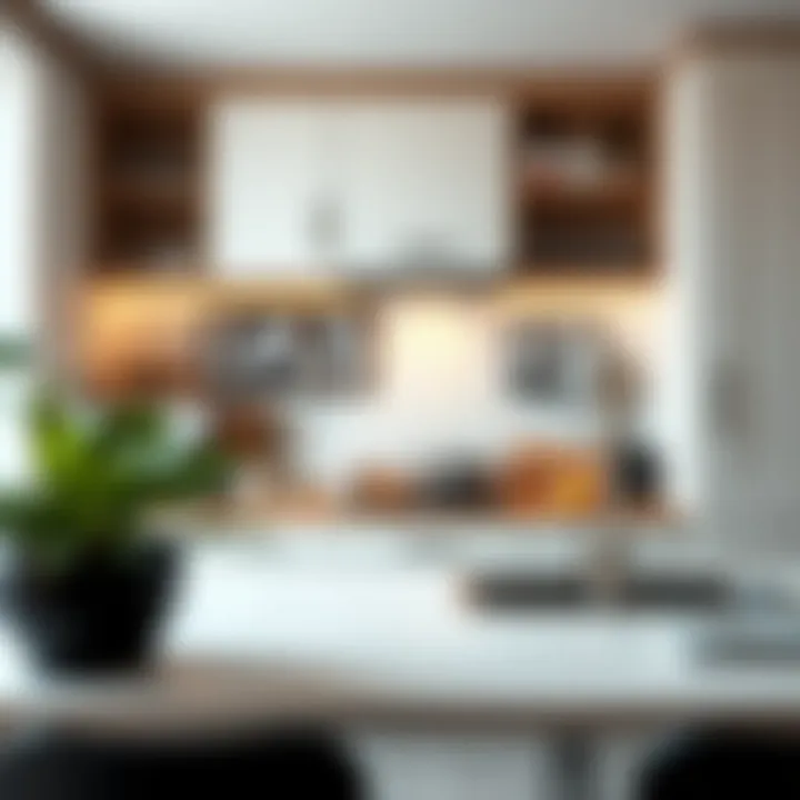 Functional kitchen cabinet layout emphasizing organization