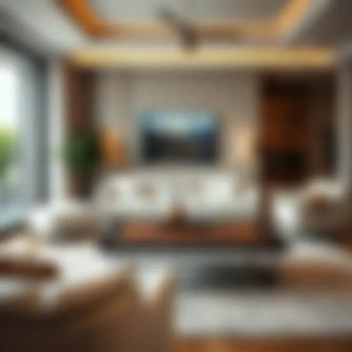 Contemporary Living Room Design Contemporary living room featuring a stylish coffee table