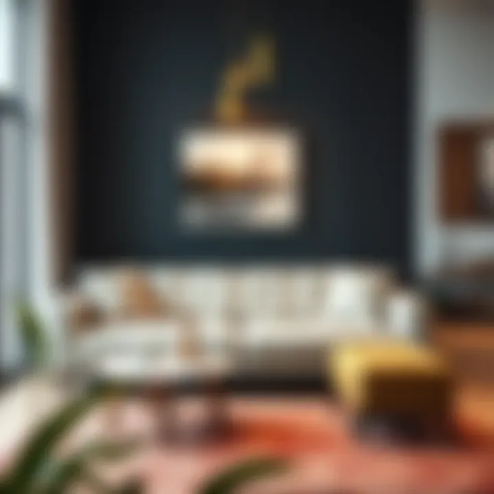 A well-arranged living space featuring a three-seater sofa