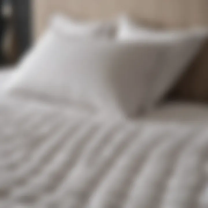 Close-up of a fitted mattress protector on a bed