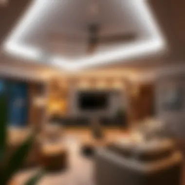 Cozy living room featuring innovative LED ceiling solutions