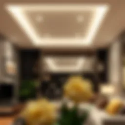 Contemporary LED ceiling design showcasing elegance and functionality