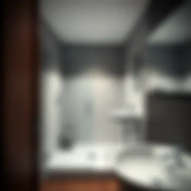 An aesthetically pleasing bathroom with a second-hand shower cabin.