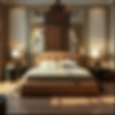 A luxurious double bed with elegant design and high-quality materials