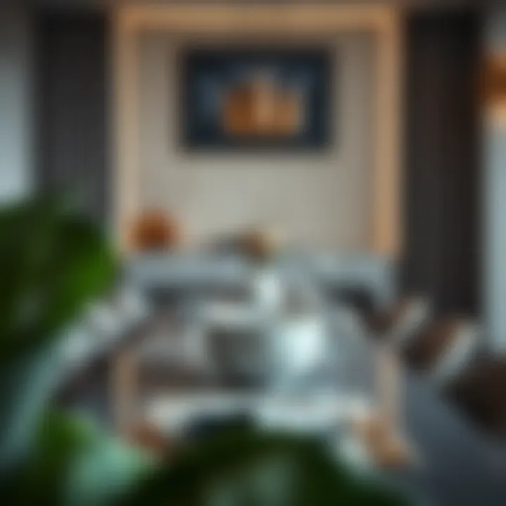 Elegant dining table setting with modern decor