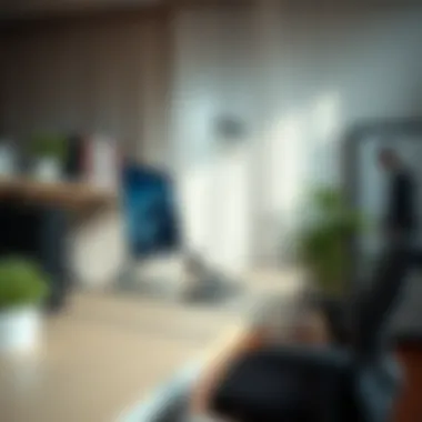 Ergonomic workstation featuring a height-adjustable desk