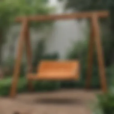 A comparison of various materials used in garden swings