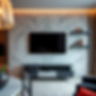 Diverse styles of marble patterned TV units for various interiors