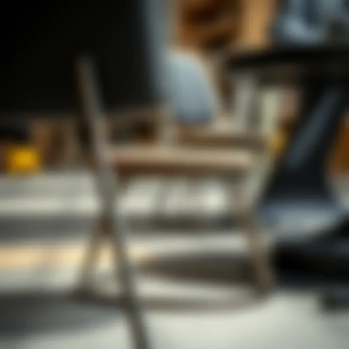 Craftsmanship of Metal Leg Chairs Close-up of metal leg chair craftsmanship