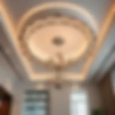 Elegant metal ceiling design showcasing modern aesthetics