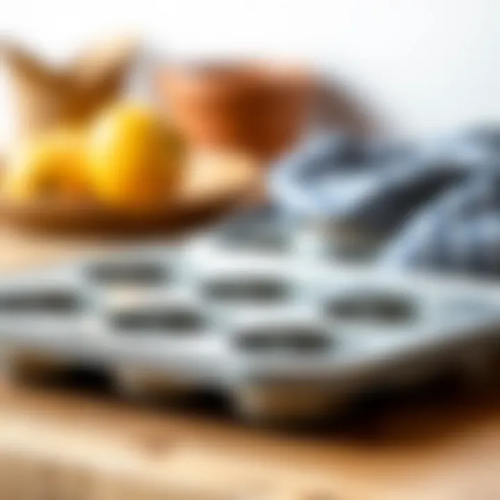 Metal Muffin Pan Care Tips Care tips displayed for maintaining metal muffin pans.