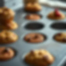 Versatile metal muffin pan showcasing multiple muffin designs.