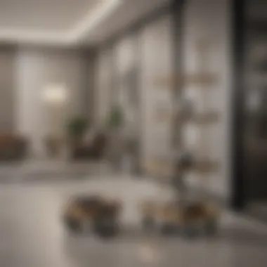 Integrating Service Carts into Modern Decor Minimalist service cart in a contemporary living space