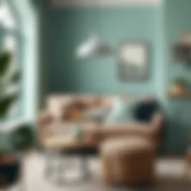 Color palette showcasing mint green with complementary colors