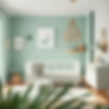 A serene nursery decorated in mint green tones