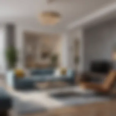 Living Room Layout with DWG Furniture Details Illustration of a living room layout with DWG furniture details