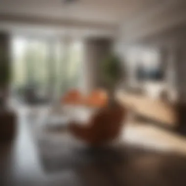 Spatial Design and Furniture Arrangement in Modern Interiors Schematic of furniture arrangement and spatial design in modern interiors