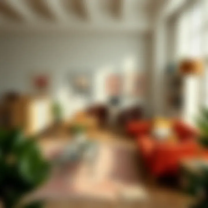 Budget management illustration with furniture shopping