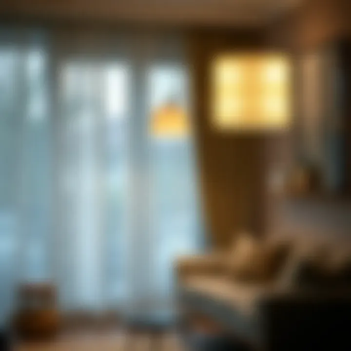 Contemporary Floor Lamp in Interior Decor Contemporary floor lamp blending seamlessly with interior decor