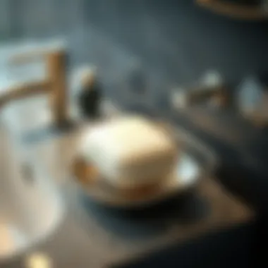 Contemporary Metal Design Chic metal soap dish providing a contemporary touch