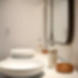 Elegant ceramic soap dispenser in a modern bathroom setting