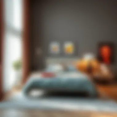 Color harmony in a modern bedroom setting