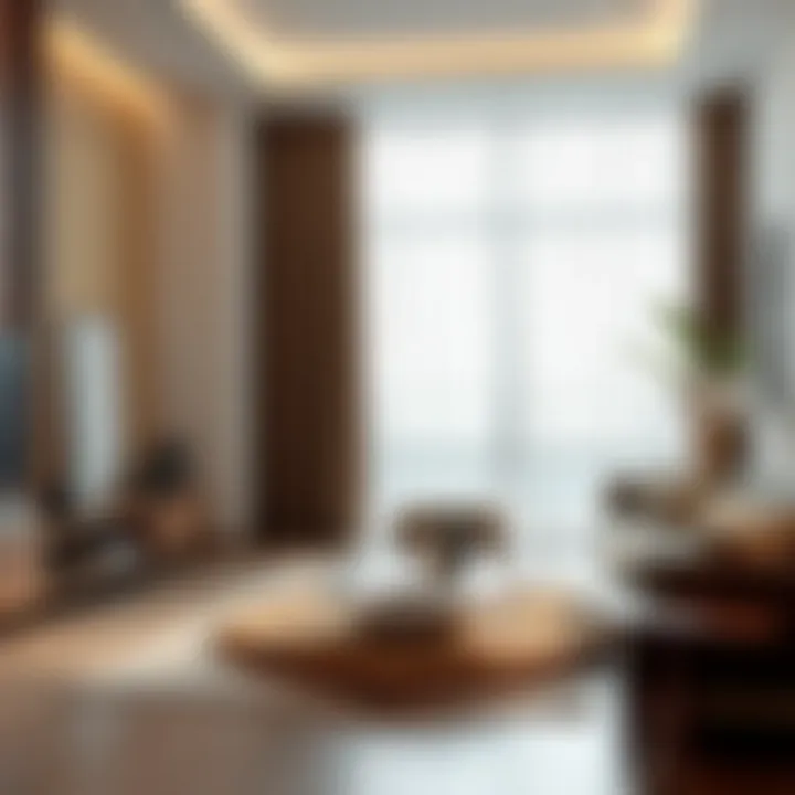 Modern interior showcasing various curtain designs