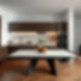 Elegant modern kitchen table design with sleek lines