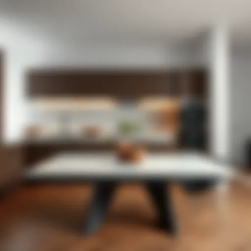 Sleek Elegance in Modern Kitchen Tables Elegant modern kitchen table design with sleek lines