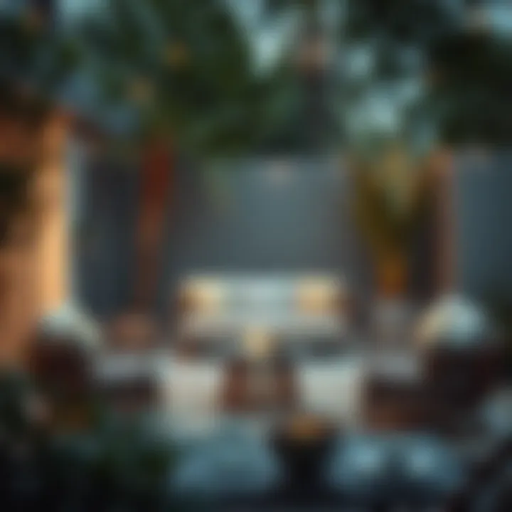 Modern design of patio furniture showcasing versatility and style