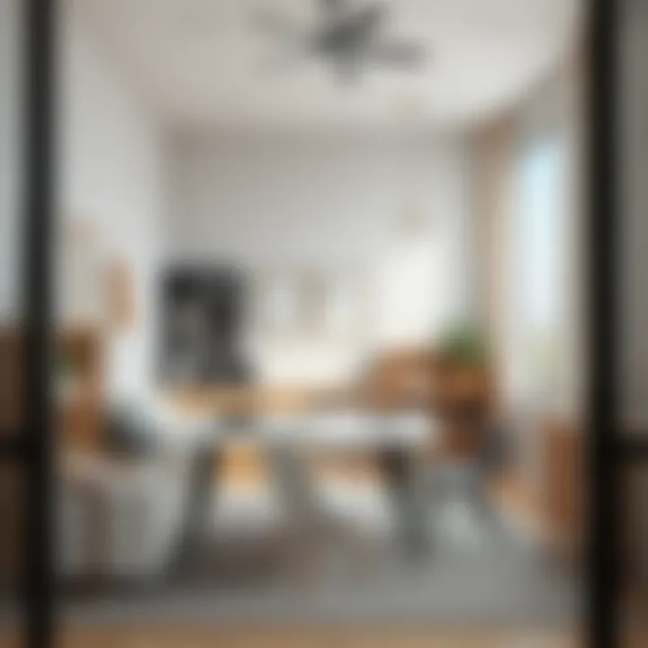 A modern study area showcasing sustainable materials and organized space