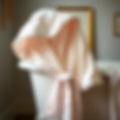 Soft muslin baby bathrobe draped elegantly