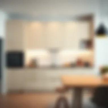 Modern kitchen cabinet design showcasing sleek lines and minimalistic style