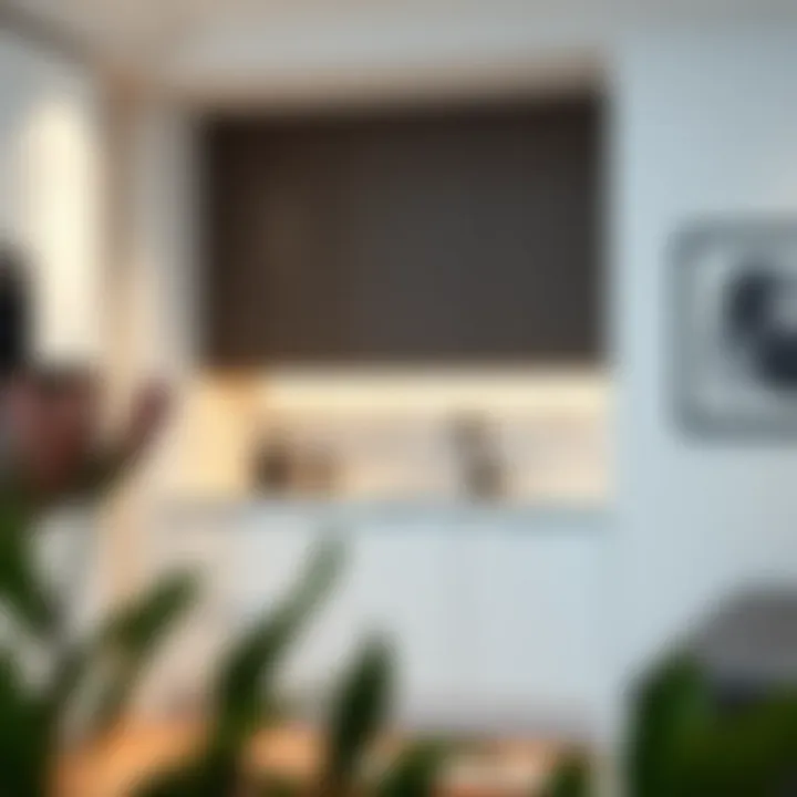 Elegant kitchen corner cabinet design showcasing sleek lines and modern aesthetics