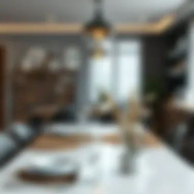 Contemporary Kitchen Table Arrangement Contemporary kitchen table arrangement in a cozy home