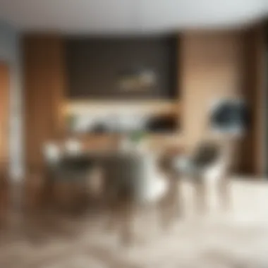 Elegant dining set in a contemporary kitchen