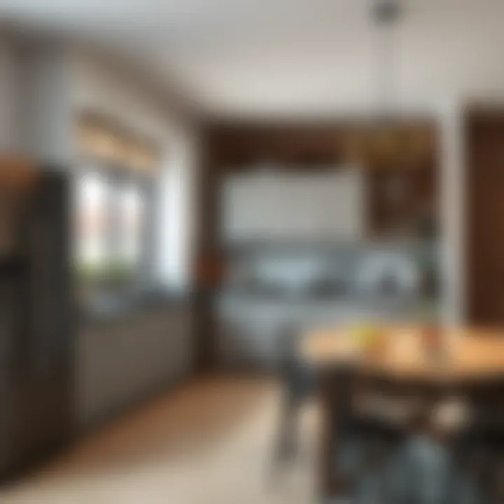 Functional kitchen seating area with multi-purpose use