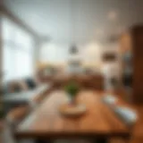 Stylish kitchen seating arrangement showcasing modern design