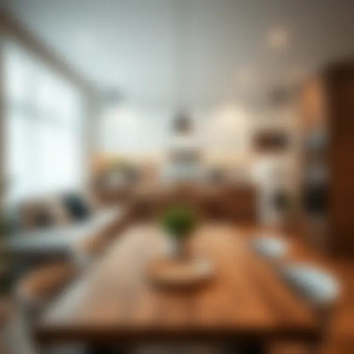 Stylish kitchen seating arrangement showcasing modern design