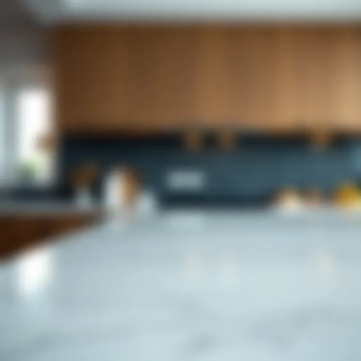 Final look of a kitchen countertop with freshly applied silicone