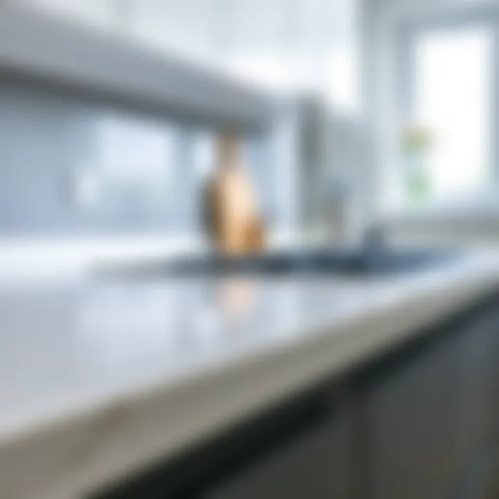 Precision application of silicone along the kitchen countertop edge