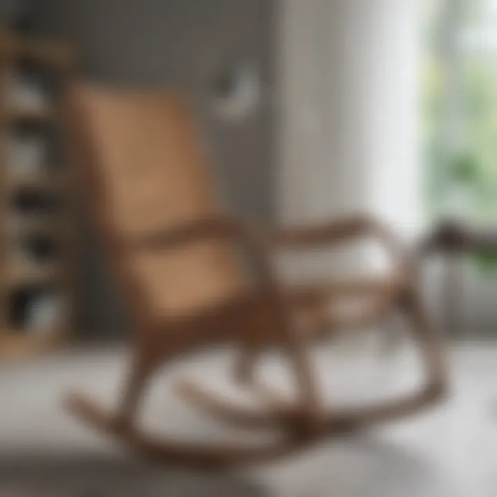 Innovative rocking chair blending tradition with contemporary design.