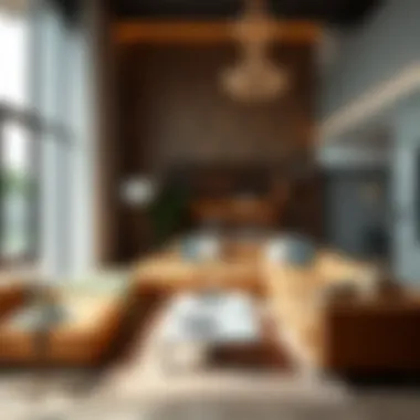 Luxurious nubuck sofas in a modern living room setting