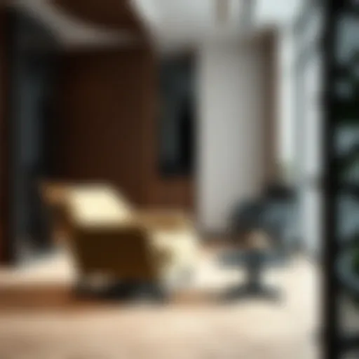 Elegant guest chair design in modern office setting