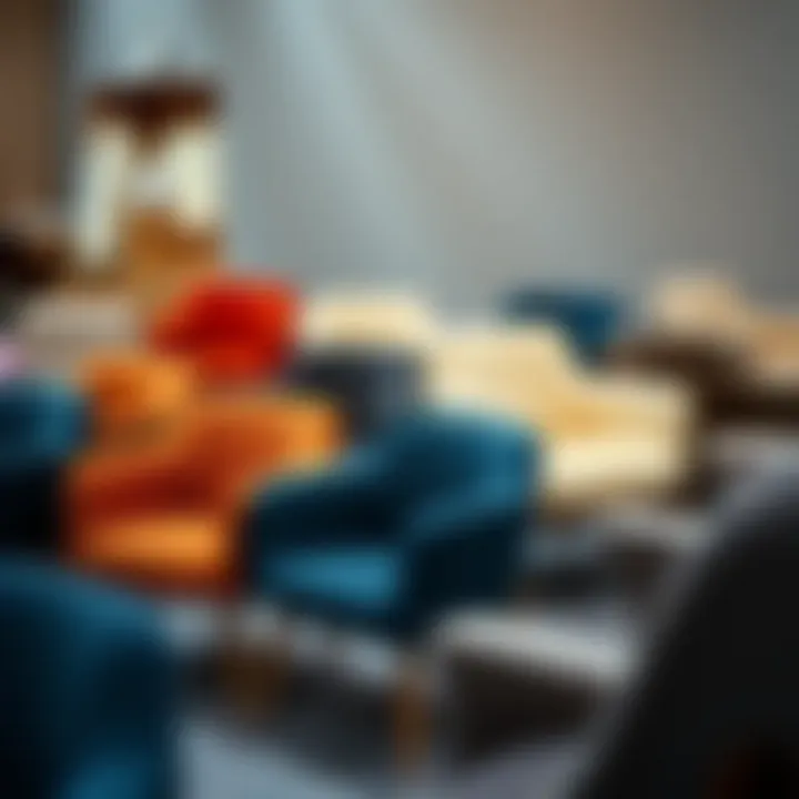 Diverse range of guest chairs showcasing different materials