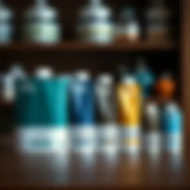 Different oil paint packaging sizes displayed side by side