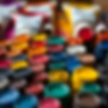 An array of vibrant oil paint tubes showcasing various colors