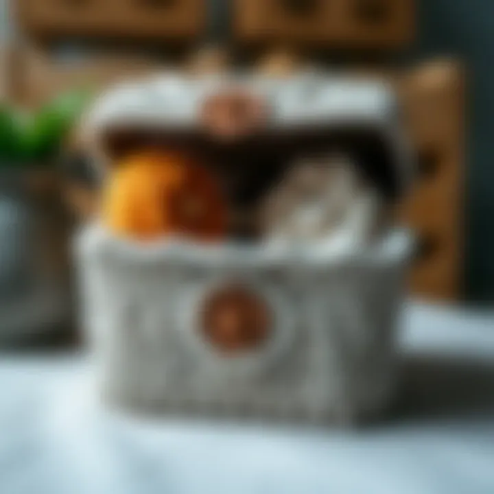 Customized crochet box with decorative elements