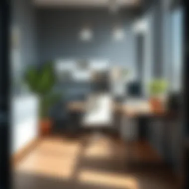 Functional workspace layout promoting productivity